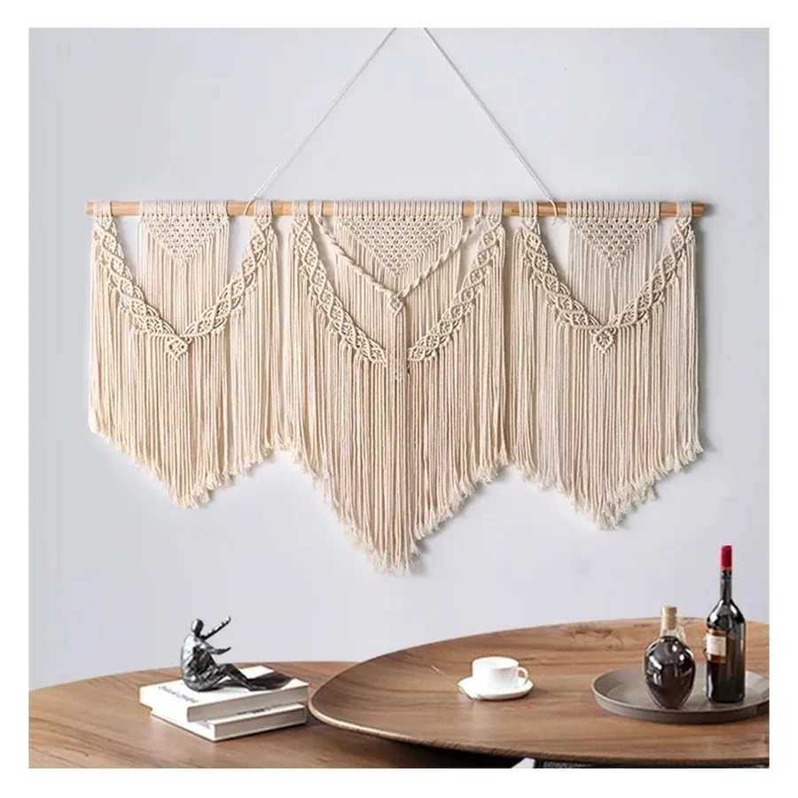 Панно декоративное из макраме Бохо Сети - Фото миниатюра 3