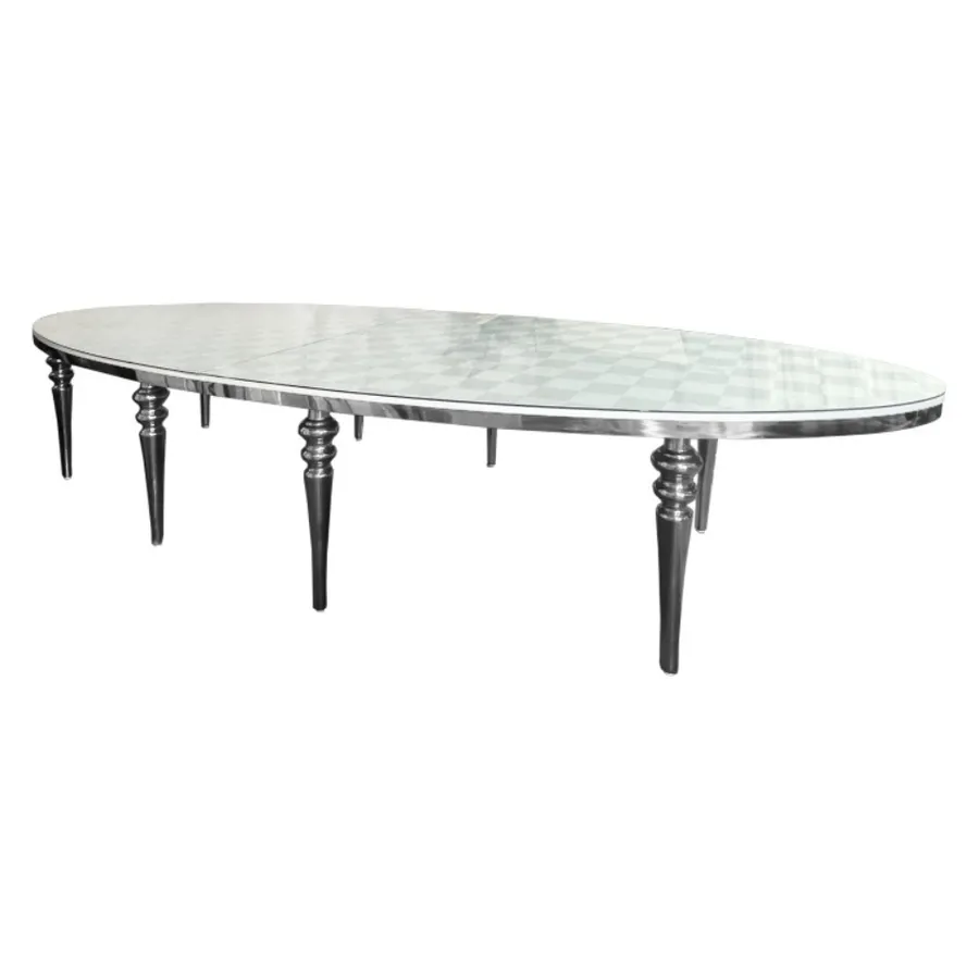 Стол Овал-400 Серебро + печать на столешницу Принт и т.д. - Фото миниатюра 1