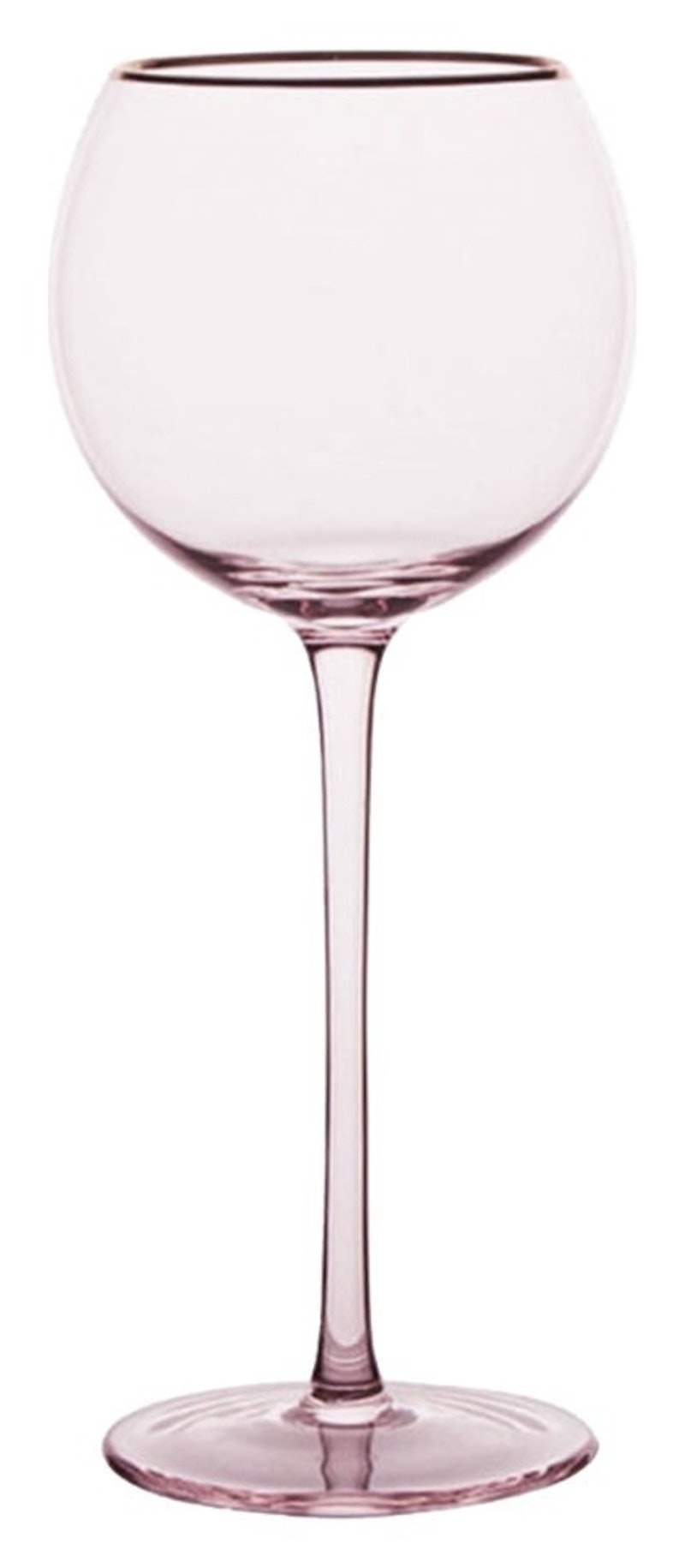 Бокал Сирен Л пудрово-розовый с золотой каймой