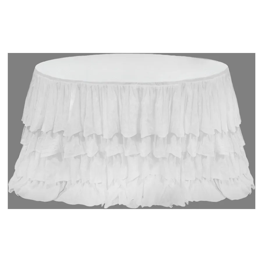 Скатерть с рюшами для столика для торта (ПОД ЗАКАЗ) - Фото миниатюра 4