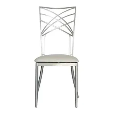 Стул Хамелеон Серебро (эко-кожа), белый, на  липучках - изображение 2