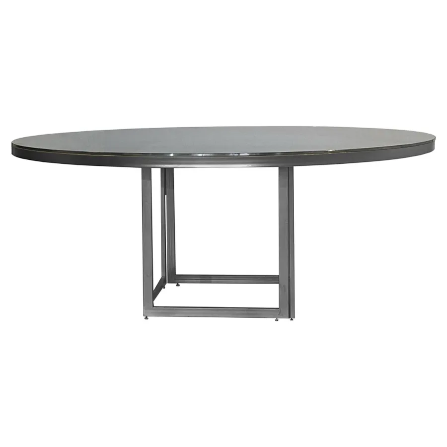 Стол Корнерс круглый, зеркальный + перекрас металла в любой цвет - Фото миниатюра 4