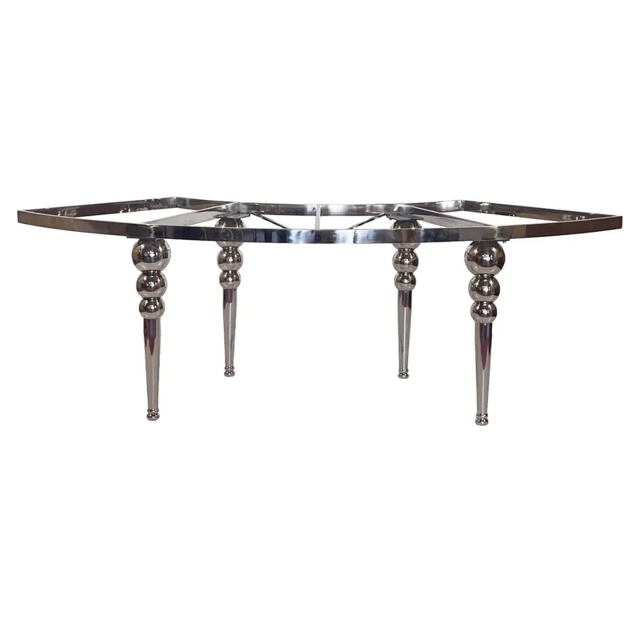 Каркас стола-змейки-80см, серебряный, 1 модуль - Фото миниатюра 1