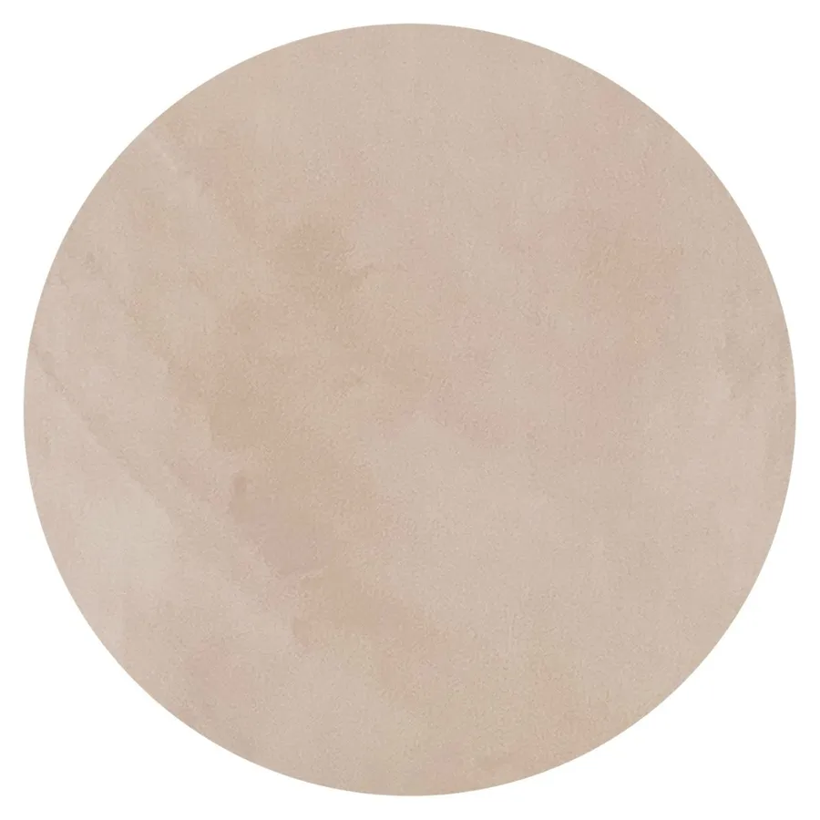 Чехол на круглый пуф, кремовый бисквит - Фото миниатюра 1