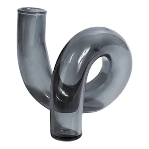 Стеклянная вазочка Пайпер дымчатая - Фото 1