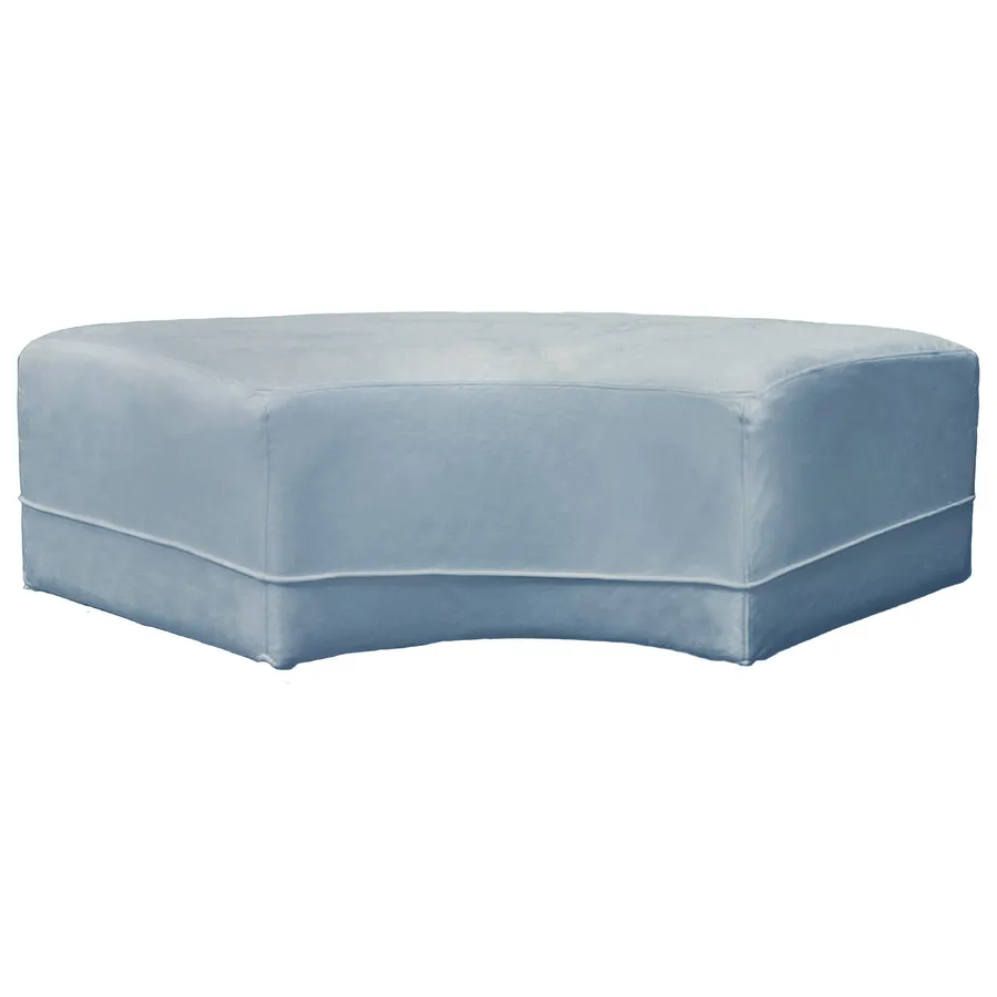 Пуф Кручу-верчу Змейка Вогнутый серо-голубой - Фото миниатюра 1