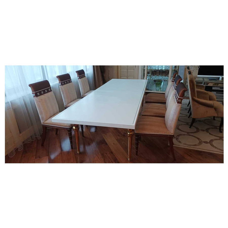 Стол 300см Ацтек Золото, белый - Фото миниатюра 3