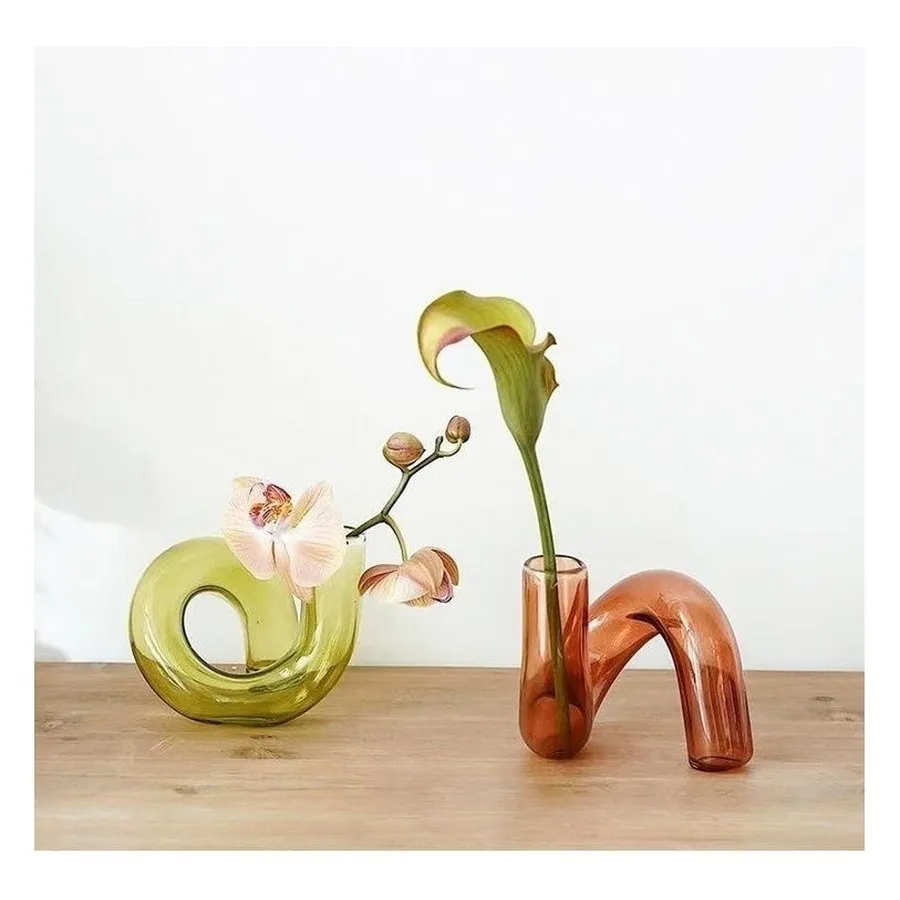 Стеклянная вазочка Пайпер лайм - Фото миниатюра 3