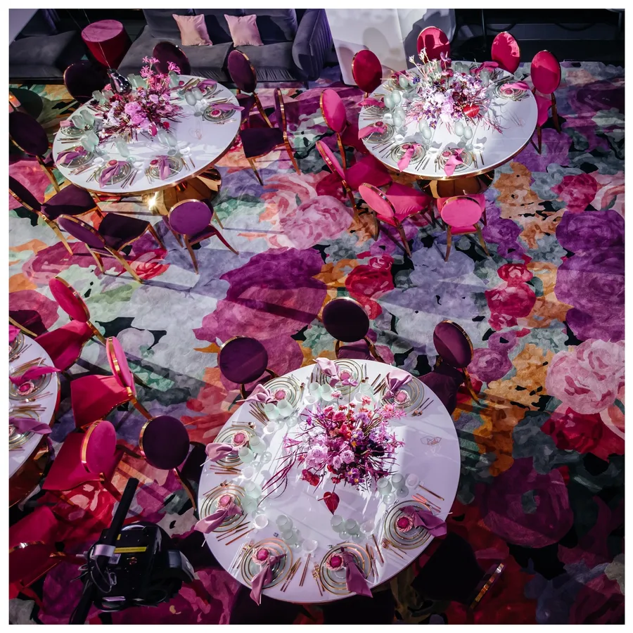 Подушки на стул Вашингтон (велюр), сливовые - Фото миниатюра 2