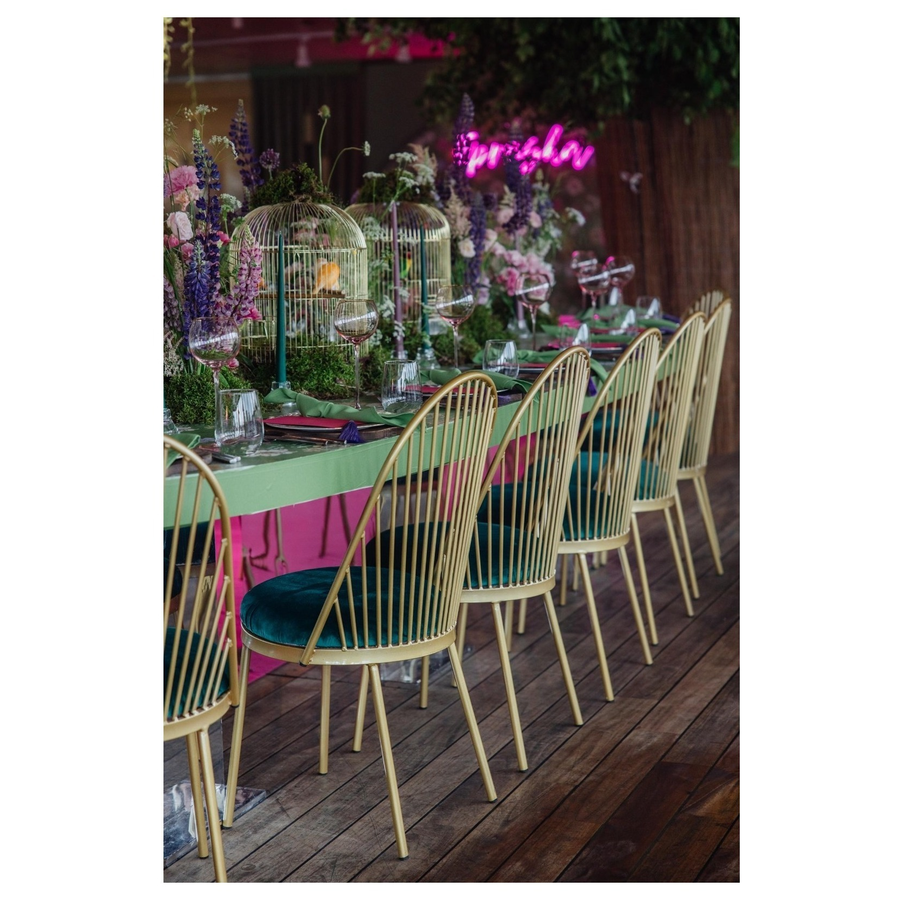 Стул Ле Солей, велюр, изумрудный - Фото миниатюра 4