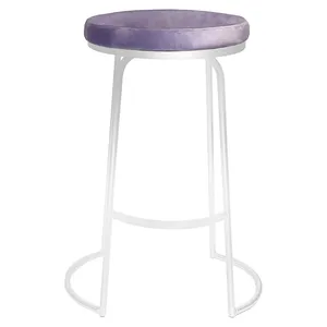 Стул барный Модерн Сэддл Нежная орхидея (любой оттенок каркаса) - изображение 4