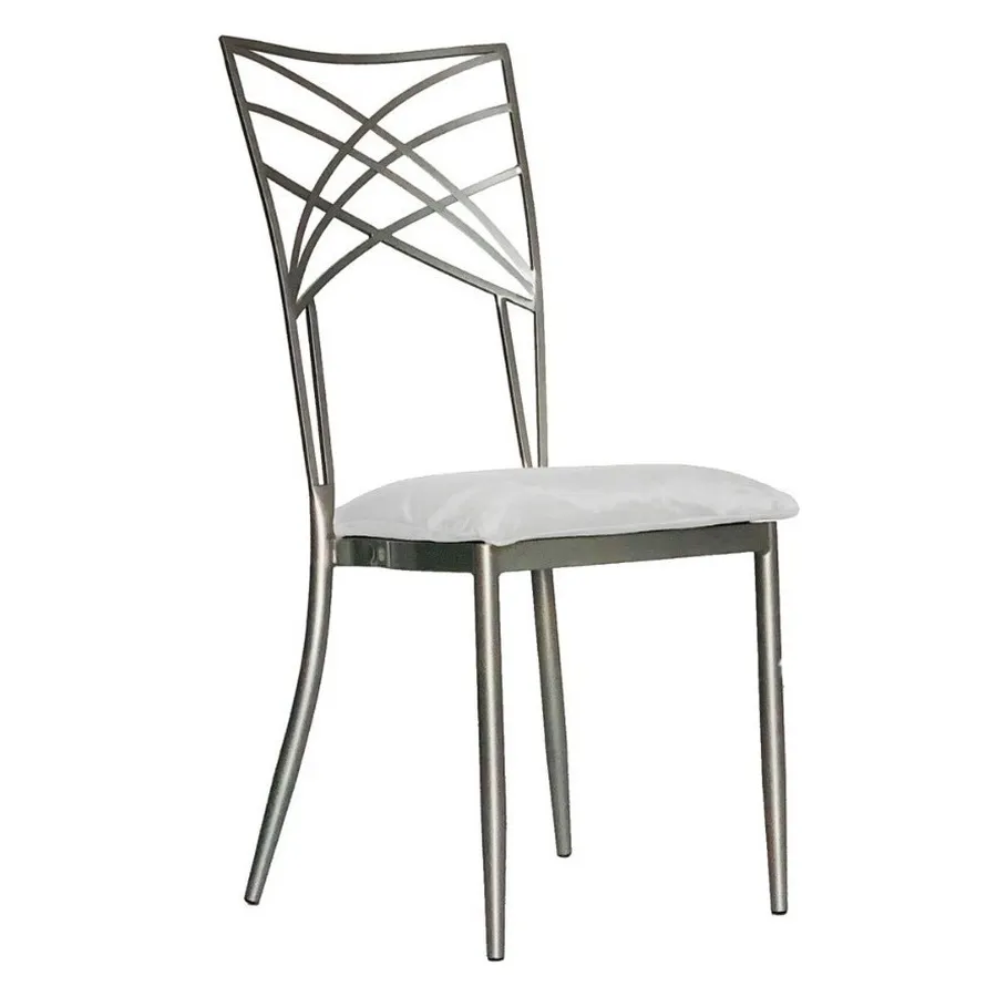 Стул Хамелеон, серебряный (велюр), белый - Фото миниатюра 1