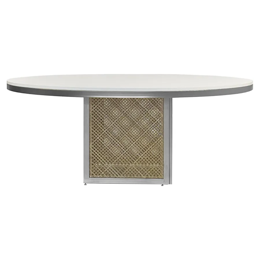 Стол Корнерс Конфесса, круглый белый + перекрас металла в любой цвет - Фото миниатюра 4