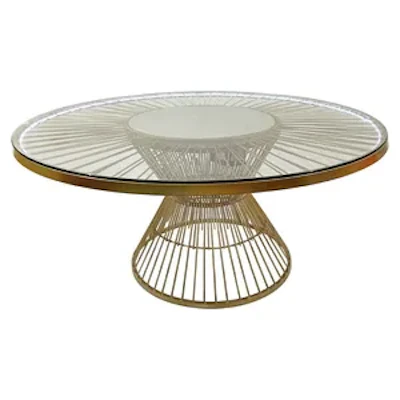 Стол Де Марко со стеклянной столешницей и разноцветной подсветкой (неон)