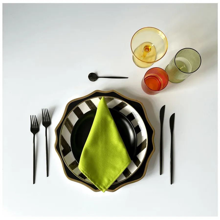 Салфетка из смесового льна, Лайм ВайкулЭ - Фото миниатюра 8