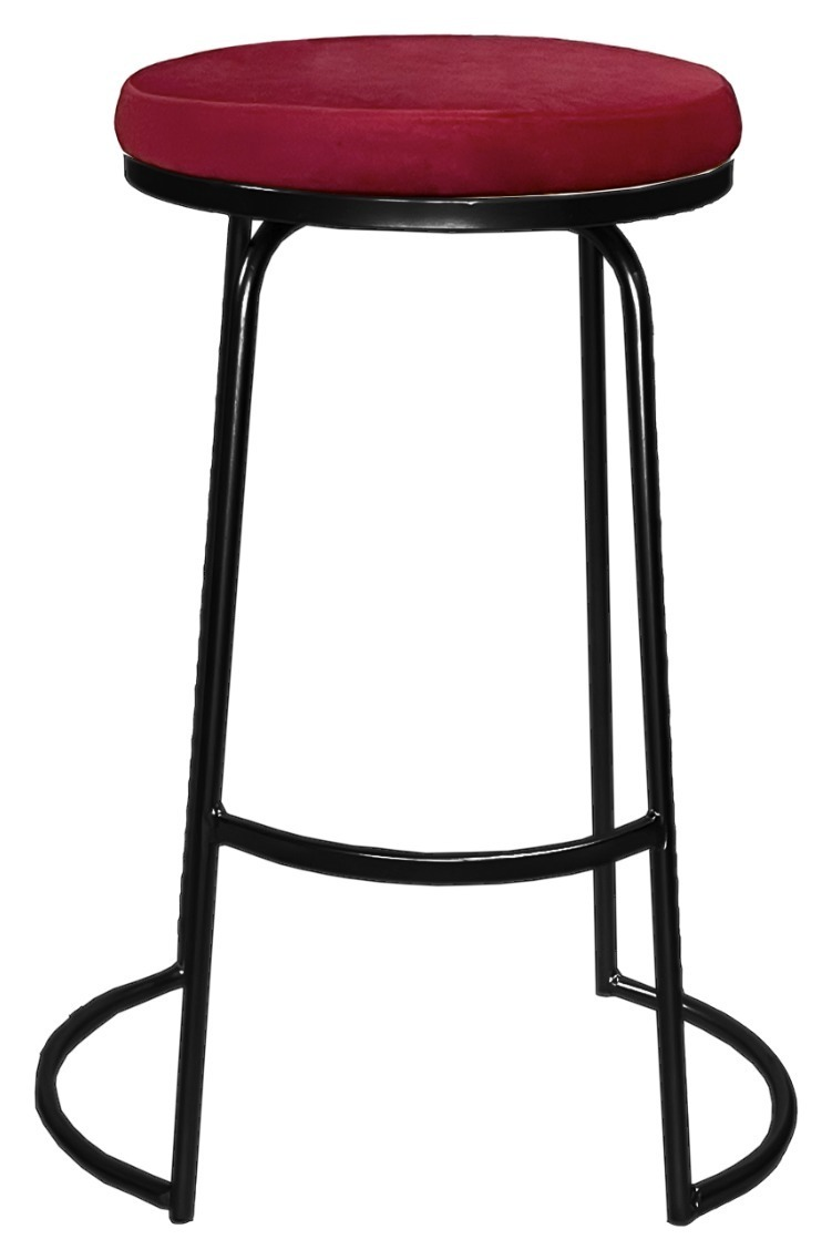 Стул барный Модерн Сэддл Малиново-красный; (любой оттенок каркас)