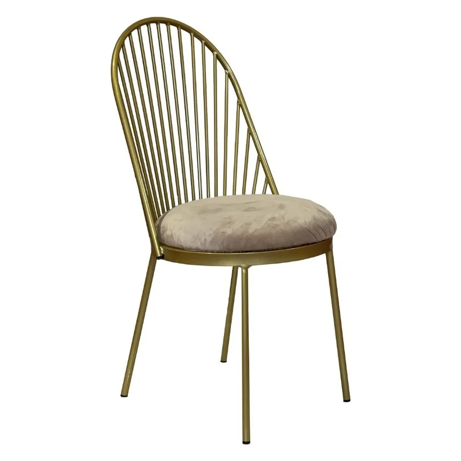 Стул Ле Солей, велюр, бежевый - Фото миниатюра 1