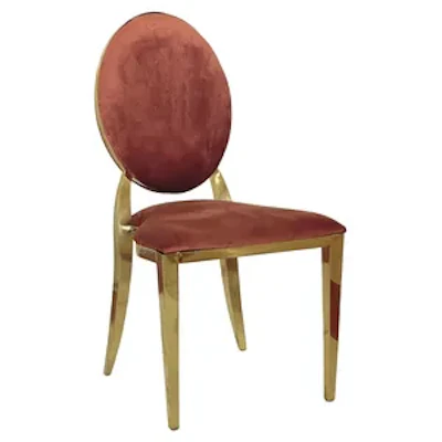 Стул Вашингтон Золото, велюр терракотовый