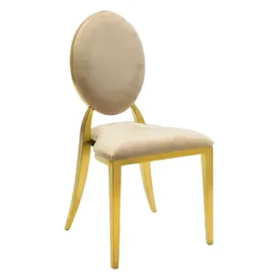 Стул Вашингтон Золото, велюр бежевый