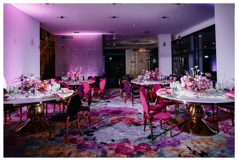 Стул Вашингтон Золото, велюр фуксия