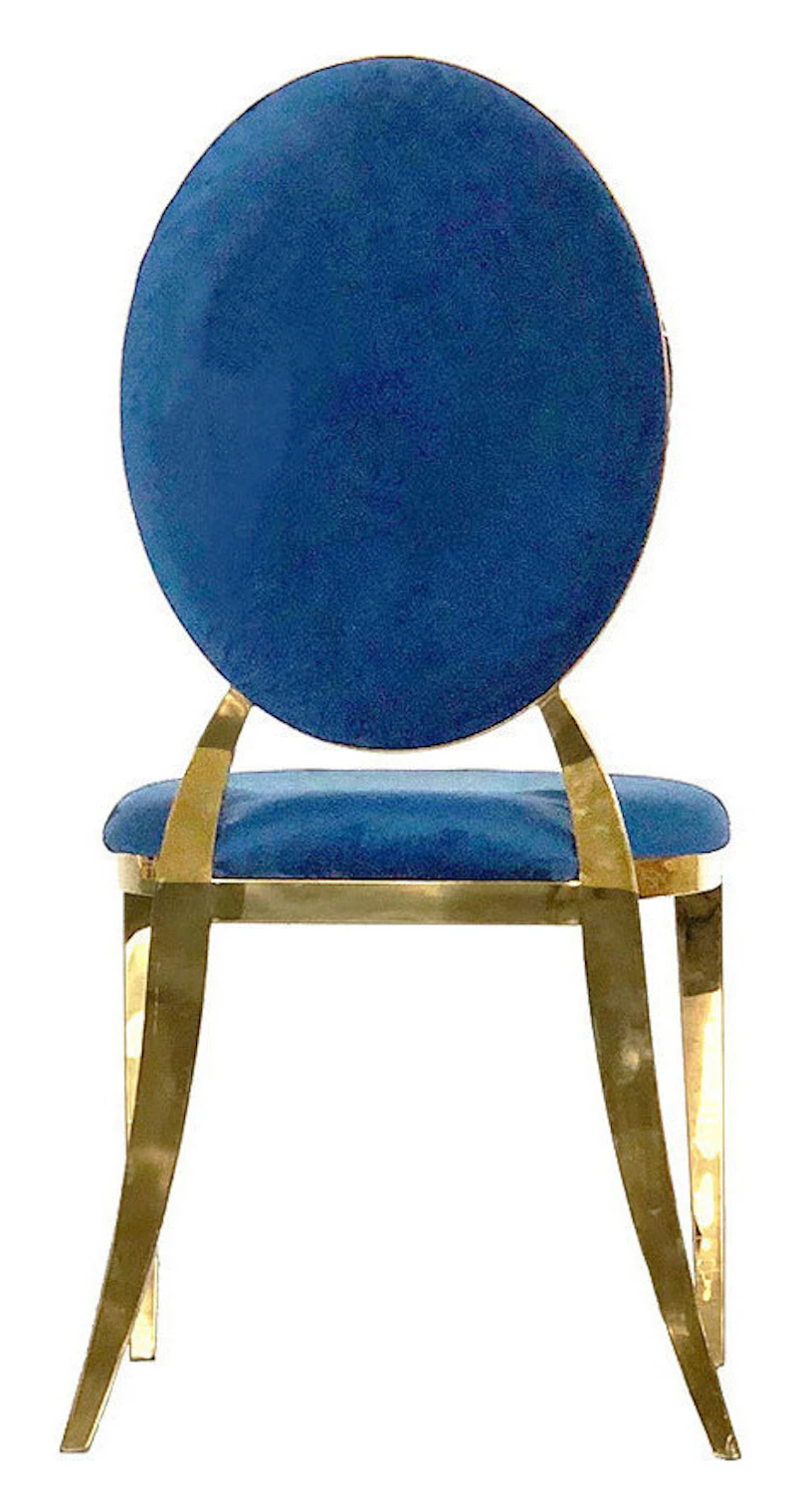 Стул Вашингтон Золото, велюр сапфировый