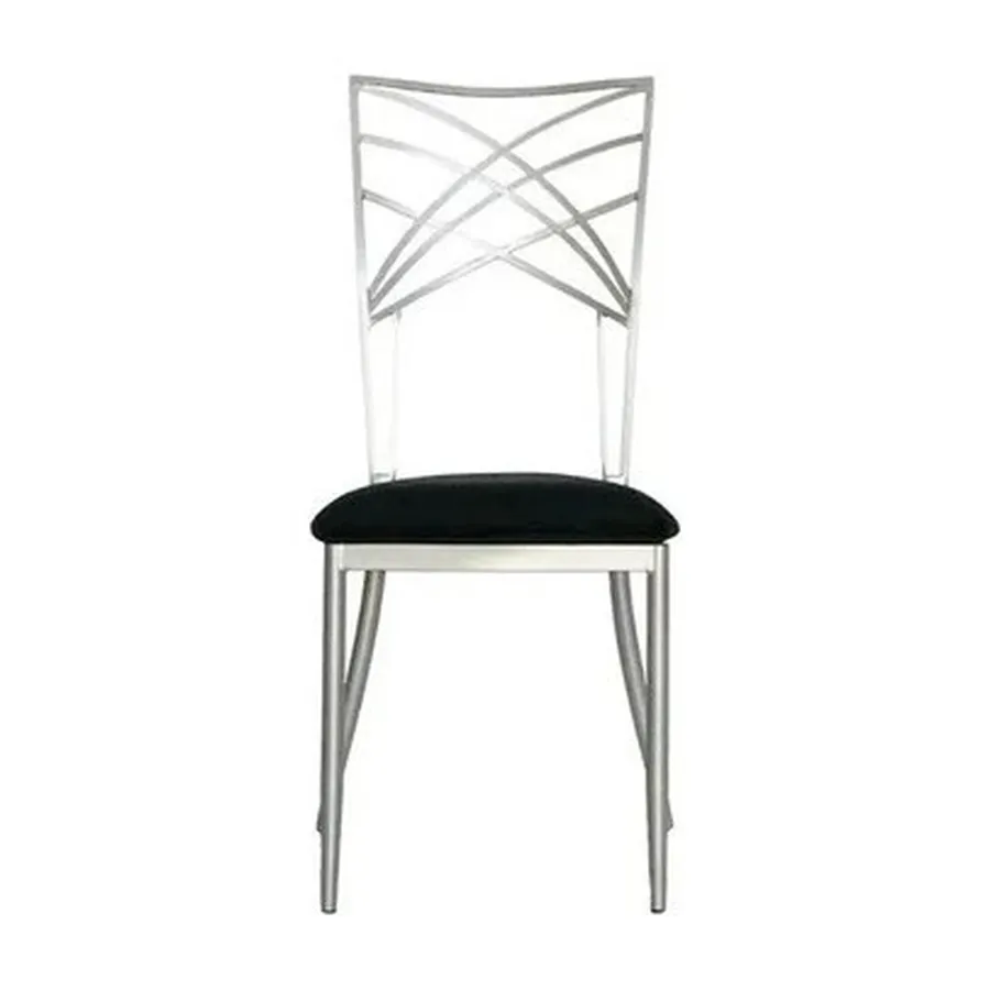 Стул Хамелеон серебро (велюр), черный - Фото миниатюра 2