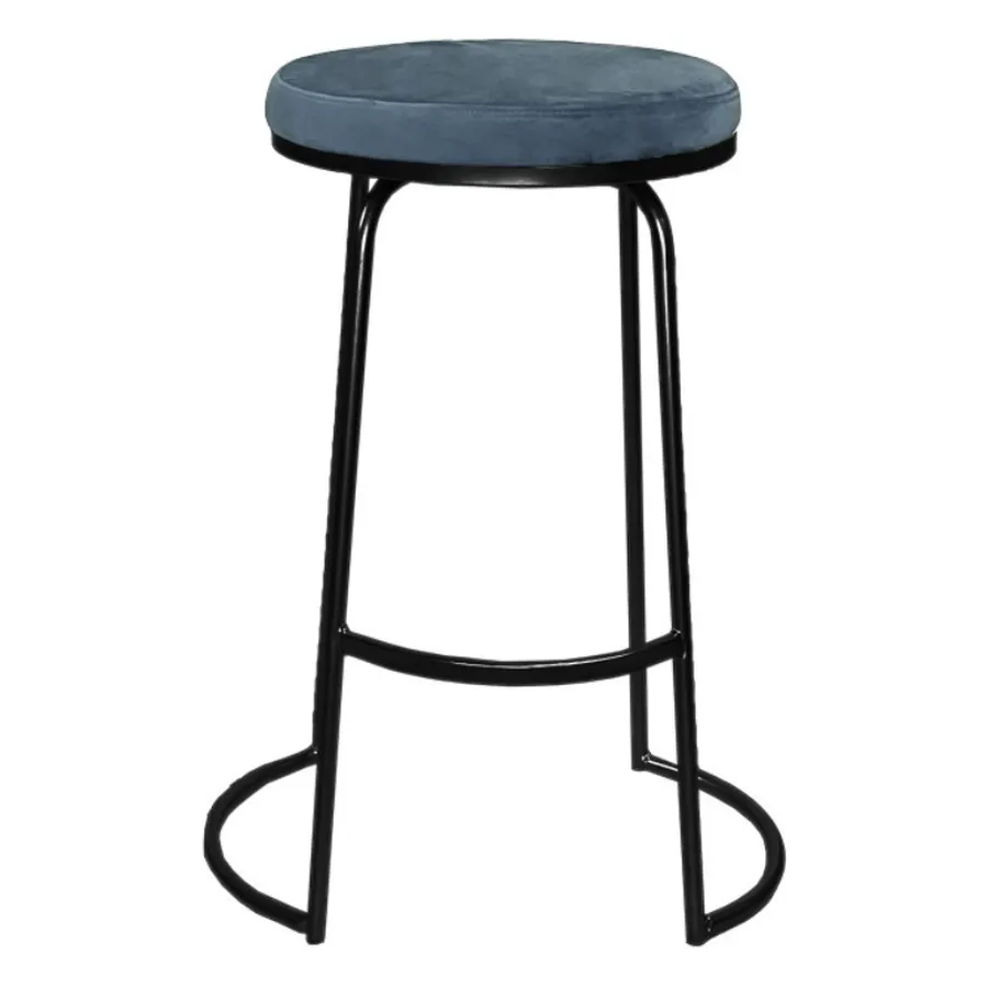 Стул барный Модерн Сэддл серо-голубой (любой оттенок каркаса) - Фото миниатюра 3