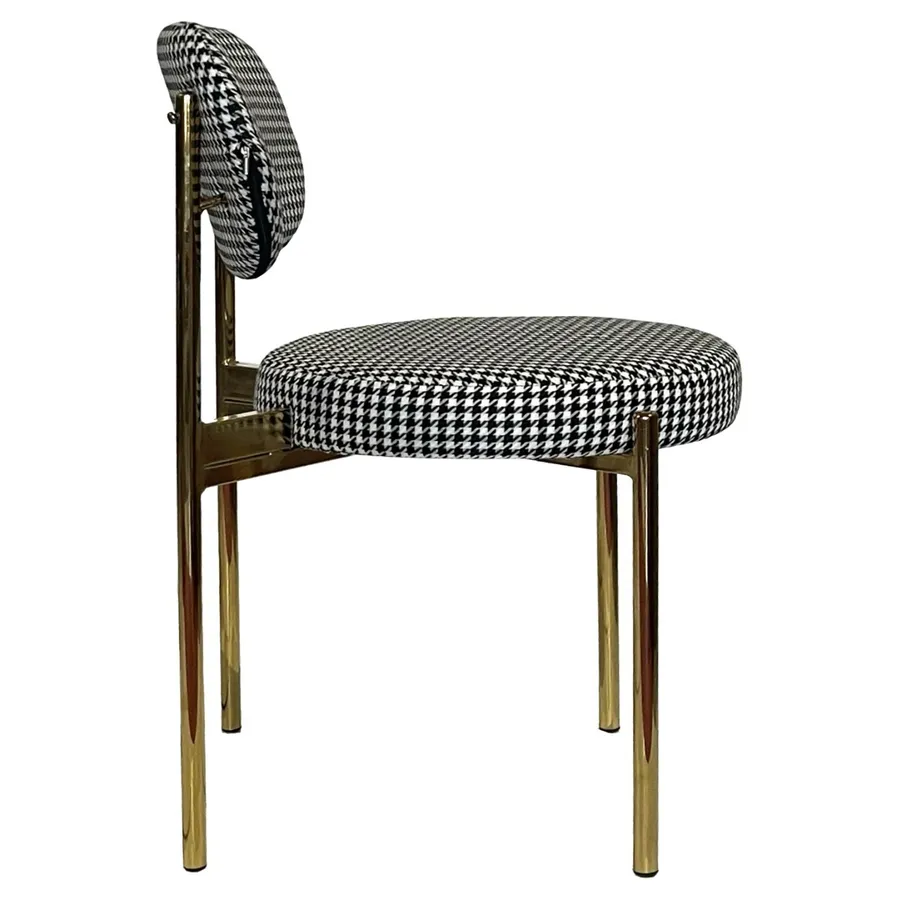 Стул Модерн Золото, Гусиная лапка - Фото миниатюра 3