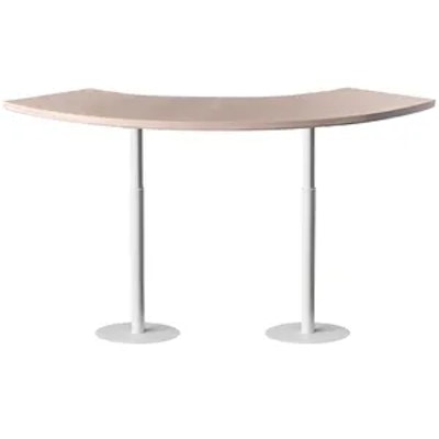 Стол коктейльный Твист Змейка М, Рафаэлло + Кремовый бисквит  (телескопические ноги)