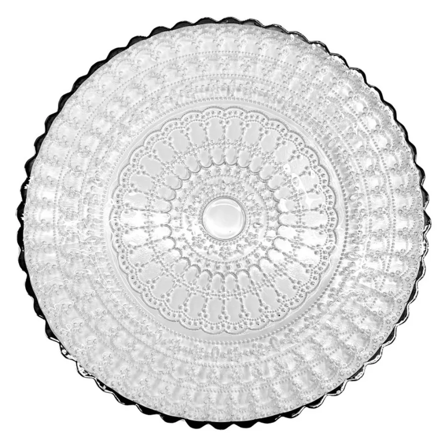 Сервировочная тарелка Кружево Серебро - Фото миниатюра 2