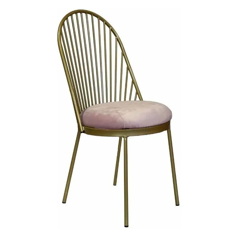 Стул Ле Солей, велюр, розовый - Фото миниатюра 1