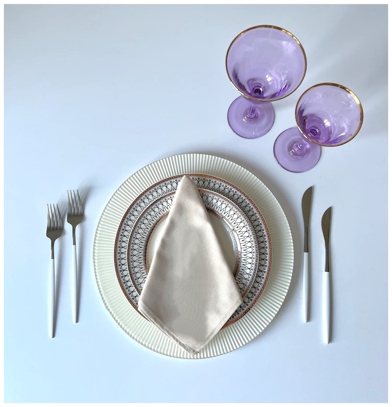 Салфетка из смесового льна, Хризантема Авиньон