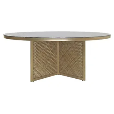 Стол Корнерс Конфесса круглый, зеркальный + золото - изображение 2