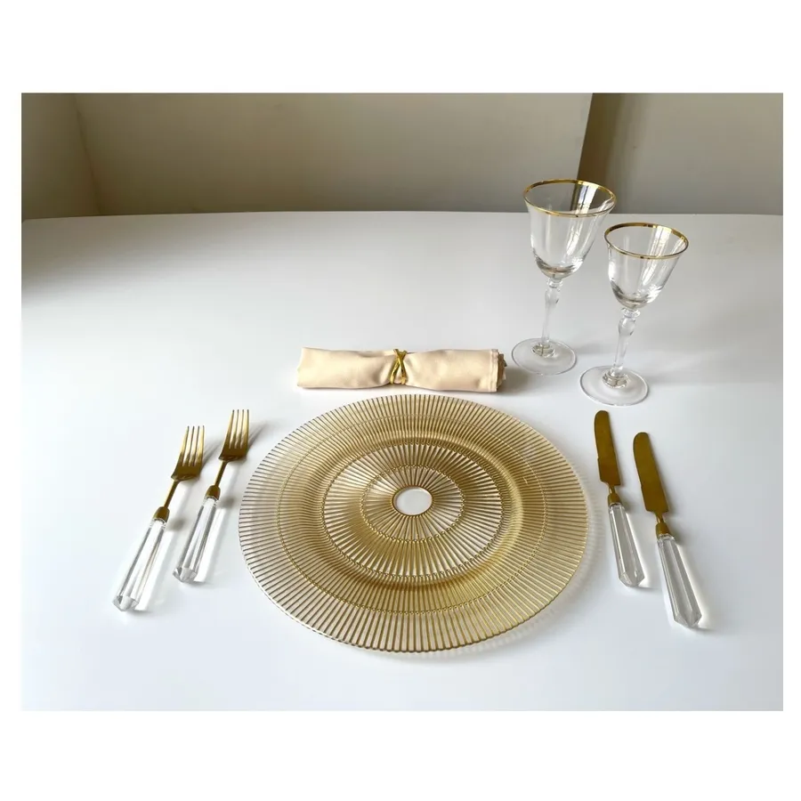 Сет бокалов Хлоэ с золотой каймой - Фото миниатюра 2