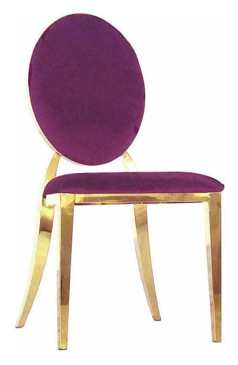 Стул Вашингтон Золото, велюр сливовый