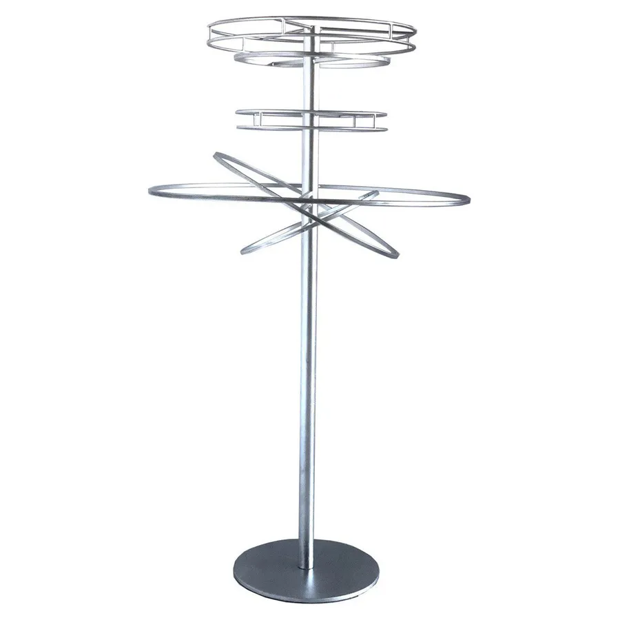 Стойка сферическая Сатурн, серебро - Фото миниатюра 1