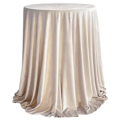 Комплект Стол коктейльный Тавола+ скатерть велюр кремовый бисквит