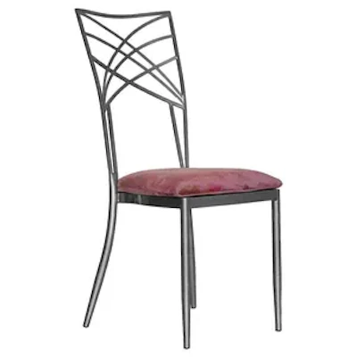 Стул Хамелеон, серебряный (велюр), пыльно-розовый