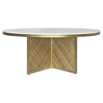 Стол Корнерс Конфесса, золотой, белая столешница - изображение 2