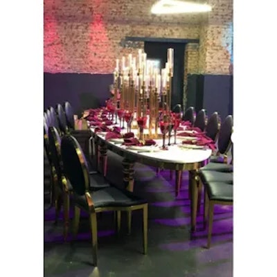 Канделябр золотой со стеклянными колбами Виктори (10 стоек) - изображение 5