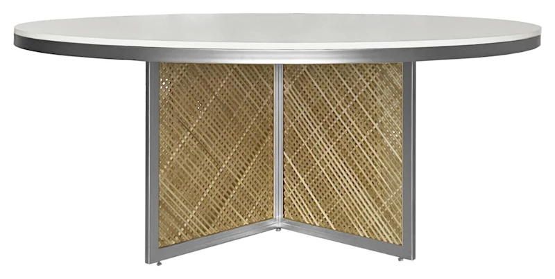 Стол Корнерс Конфесса, круглый белый + перекрас металла в любой цвет