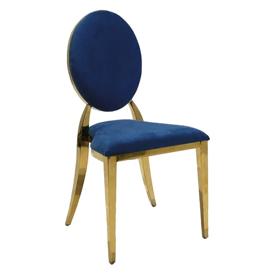 Стул Вашингтон Золото, велюр сапфировый - Фото миниатюра 1
