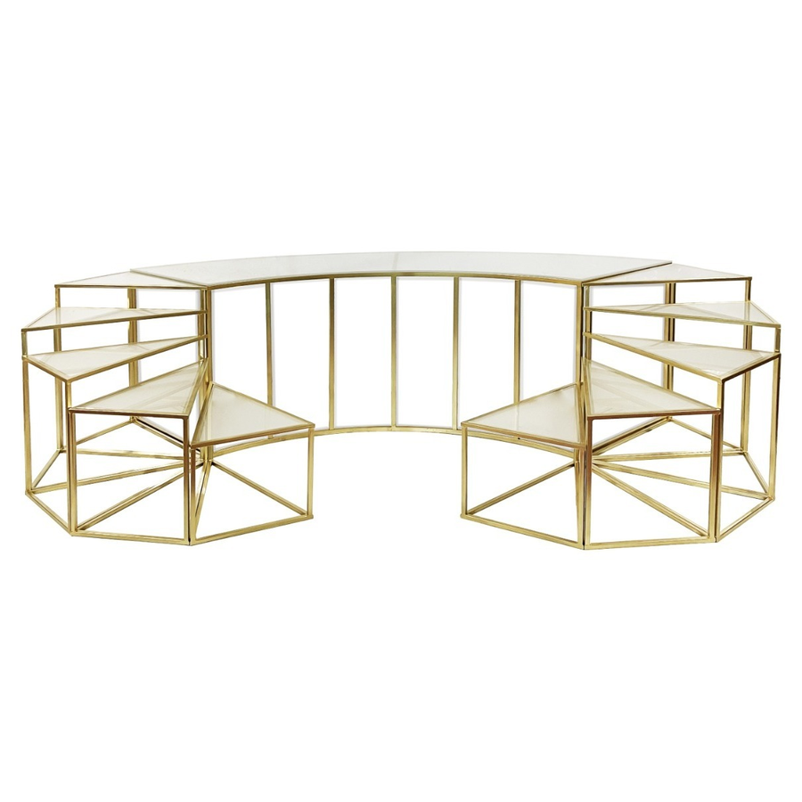 Стол-президиум Наутилус Серпент + Триплекс с матовым стеклом - Фото миниатюра 1