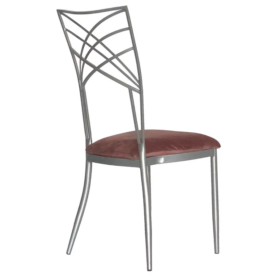 Стул Хамелеон, серебряный (велюр), пыльно-розовый - Фото миниатюра 2