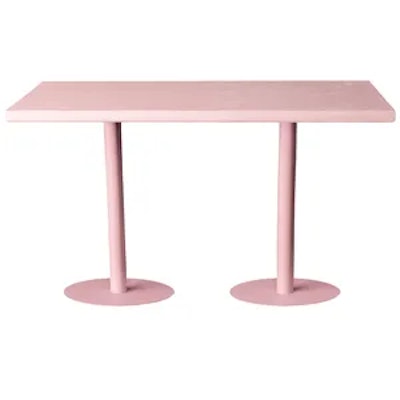 Стол коктейльный Твист Прямоугольный М, Розовая помада + Куколка (телескопические ноги) - изображение 3