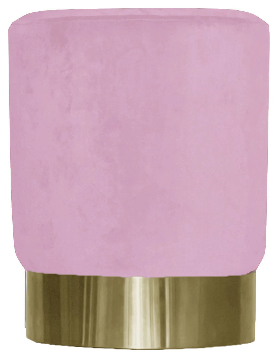 Пуф Цилиндр Золотой обод Розовый кекс