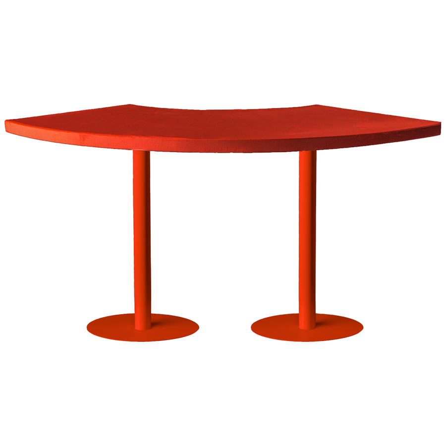 Стол коктейльный Твист Змейка С, Красный бархат + Малиново-красный (телескопическая нога) - Фото миниатюра 3