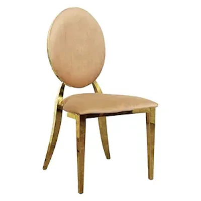 Стул Вашингтон Золото, велюр персиковый