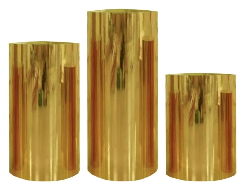 Набор тубусов из 3 штук, золотых
