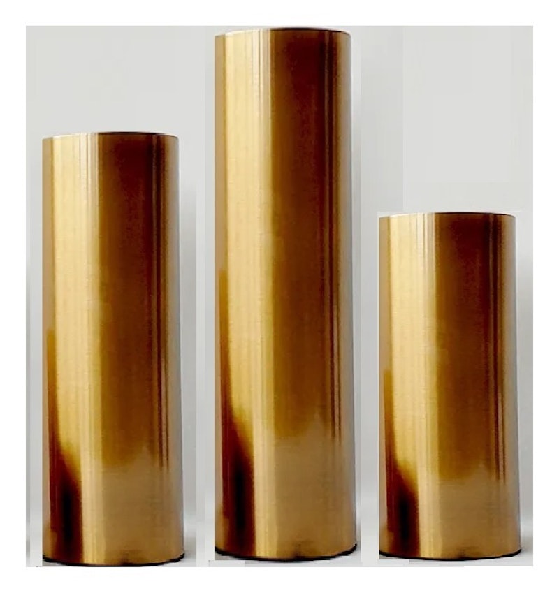 Набор тубусов из 3 штук, золотых